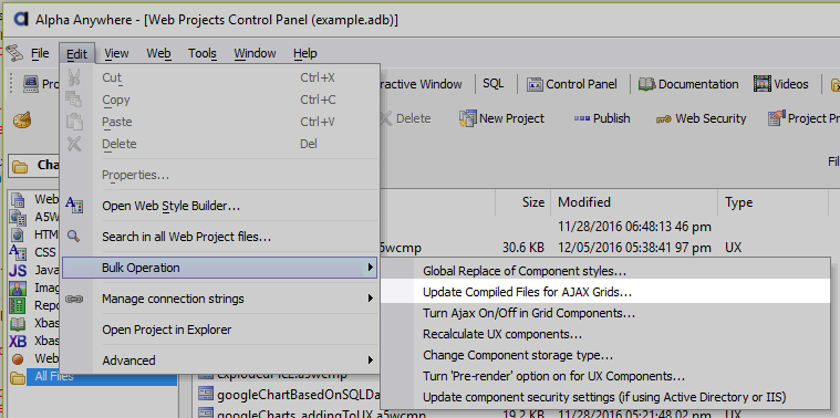 Bulk Update Compiled Files